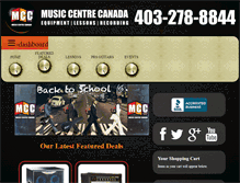Tablet Screenshot of musiccentrecanada.com